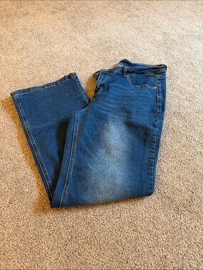 Amazon Women's Dark Blue Flare Wide-Leg Jeans
